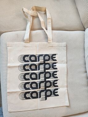 Canvas Tote Bag with Black 'Carpe' Graphic